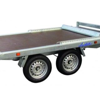 Remolque de plataforma con freno de 306x170 con 2 ejes 41622 Lider