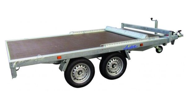 Remolque de plataforma con freno de 306x170 con 2 ejes 41622 Lider