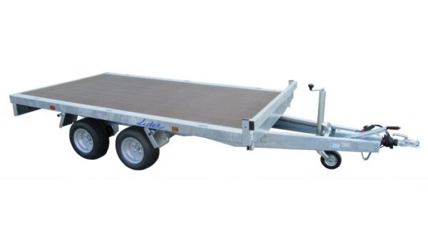 Remolque plataforma con freno 306x170, 2 ejes, PTAC 2700kg 34620 Lider