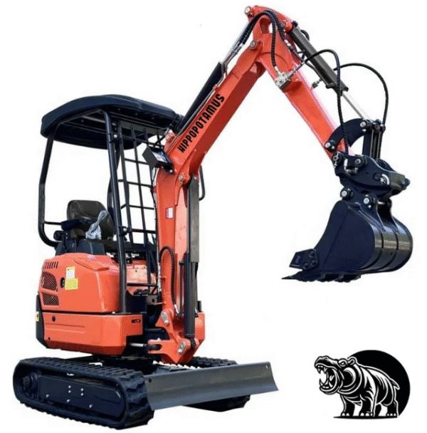 Miniexcavadora motor Kubota Hippopotamus 170 1,5 Toneladas