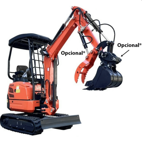 Miniexcavadora motor Kubota Hippopotamus 170 1,5 Toneladas – Image 2