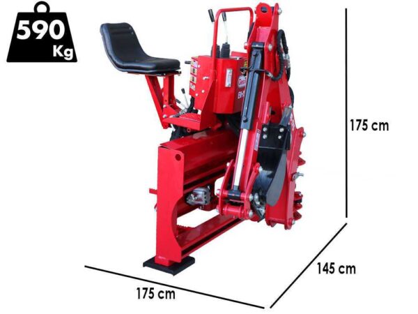 GeoTech-Pro BHS 195 - Retroexcavadora para tractor con desplazamiento lateral – Image 2