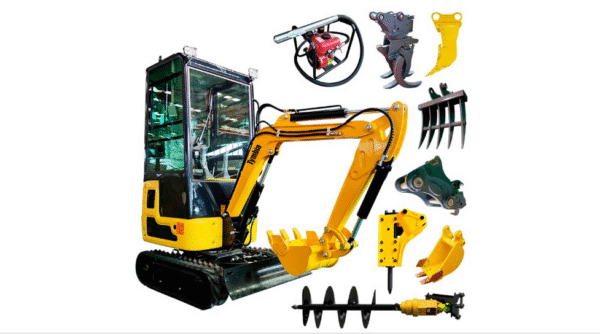 Mini Excavadora TYMBIA 1000kg con motor diésel KOOP de 1 cilindro y profundidad de excavacion 1600mm. Incluye cazo de 20mm, de 40mm y de 80mm – Image 3