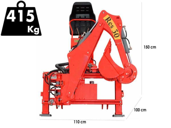 RES30 - Retroexcavadora para tractor con desplazamiento lateral – Image 2