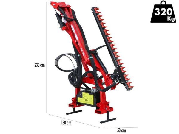 GeoTech-Pro THT 160 - Cortasetos de brazo para tractor con rotación lateral – Image 10